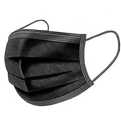 SALON FIRST Disposable face mask 3 ply - black